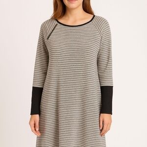 Potter’s Pot dress women’s striped sweater knit casual everyday winter sized L